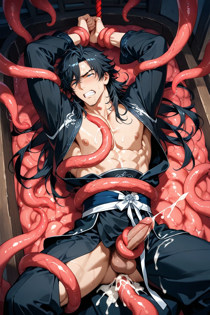Arms Up, Layered Hair, Tied Up AI Gay Porn