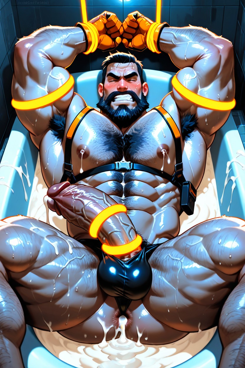 Incredibly Hairy Exposed Chest Abs Arms Thighs Legs Balls And Anus, 25+, Gay AI Gay Porn