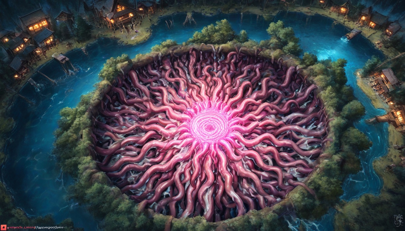 Werecrocodile Woman, Ultra Lean Body, Restrained By Tentacles Hentai AI Porn