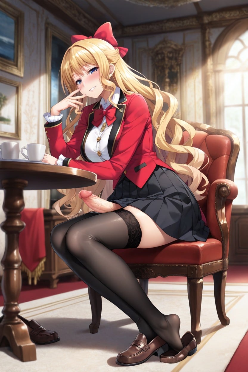 Japanese Futanari Woman, Detailed, Volumetric Hair Hentai AI Porn