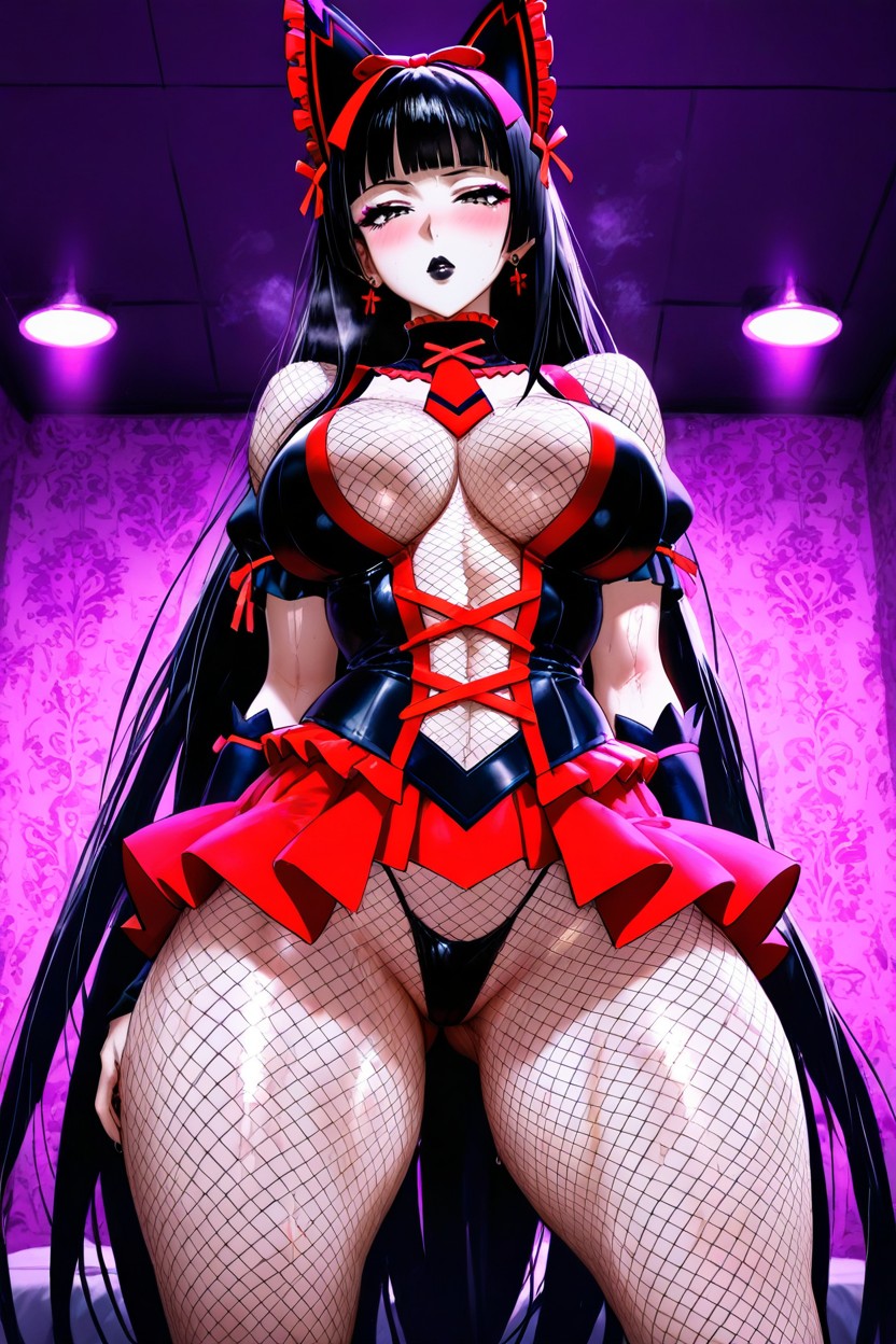 Shibuya Rin, Albino Skin, Blunt Bangs Hentai AI Porn