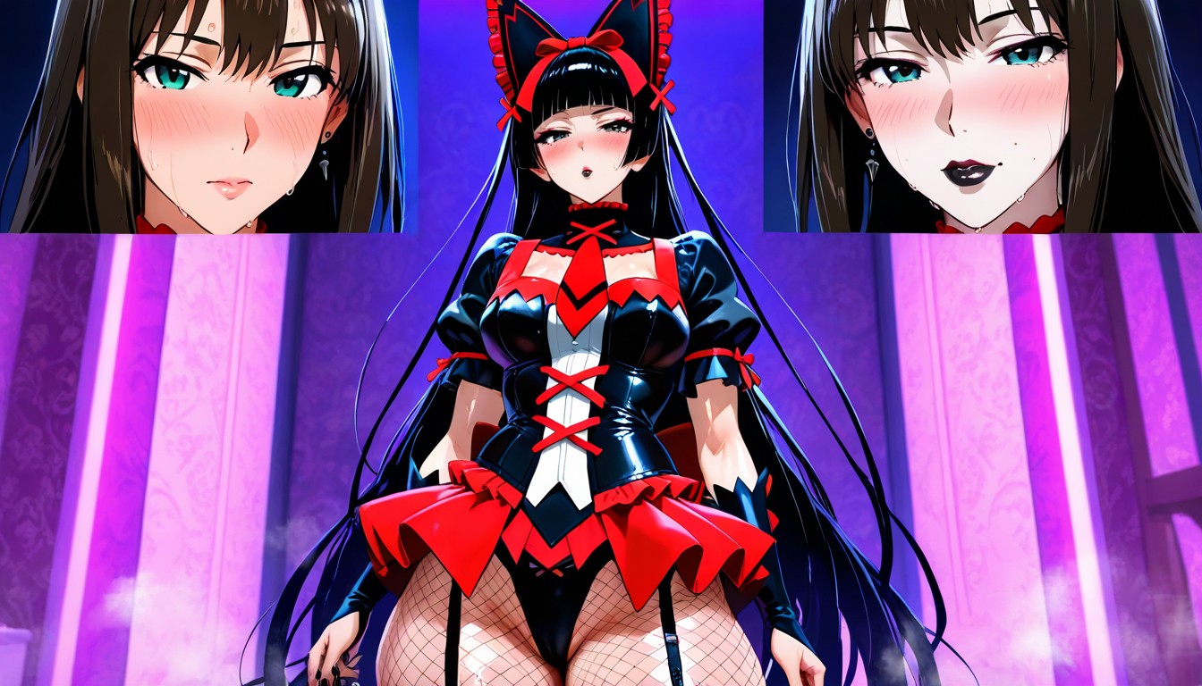 Blush, Dot Nose, Winged Eyeliner Hentai AI Porn