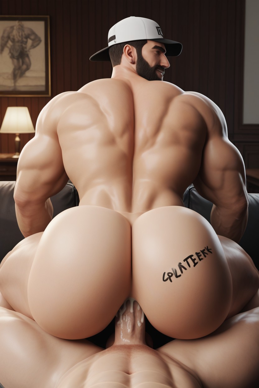 Bottom Killing The Top By Pleasuring His Dick Until The Top Has A Fatal Orgasm, Anal, Extremely Large Ass AI Gay Porn