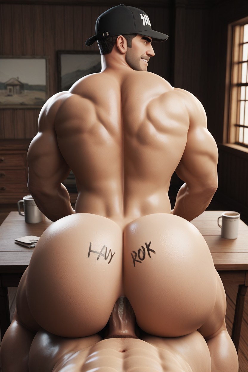 Male Only, Athletic, Bottom Is Testing The Top AI Gay Porn