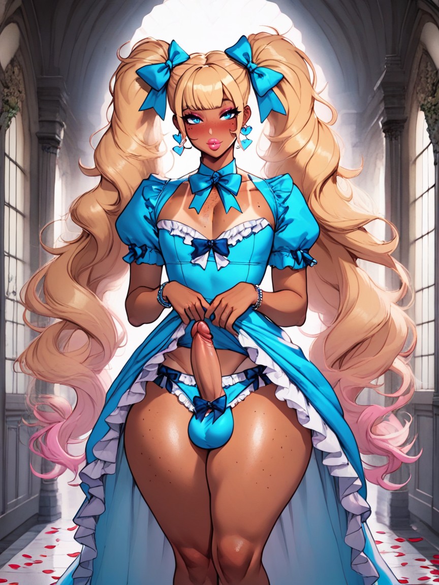 Huge Lips, Gyaru, Sissified Chest Shemale AI Porn