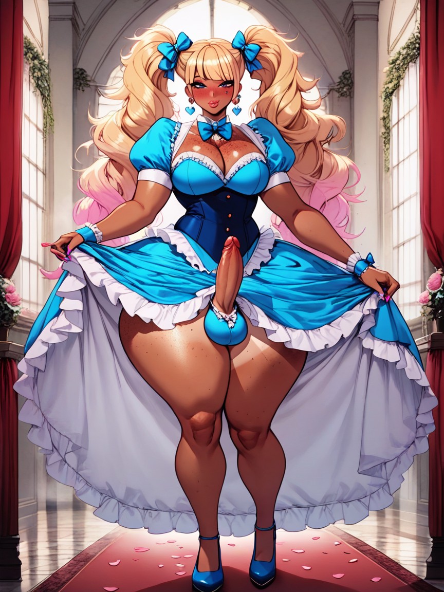 Wearing Tuxedo, Pose, Coarse Halfupdo Twintails Porno shemale IA