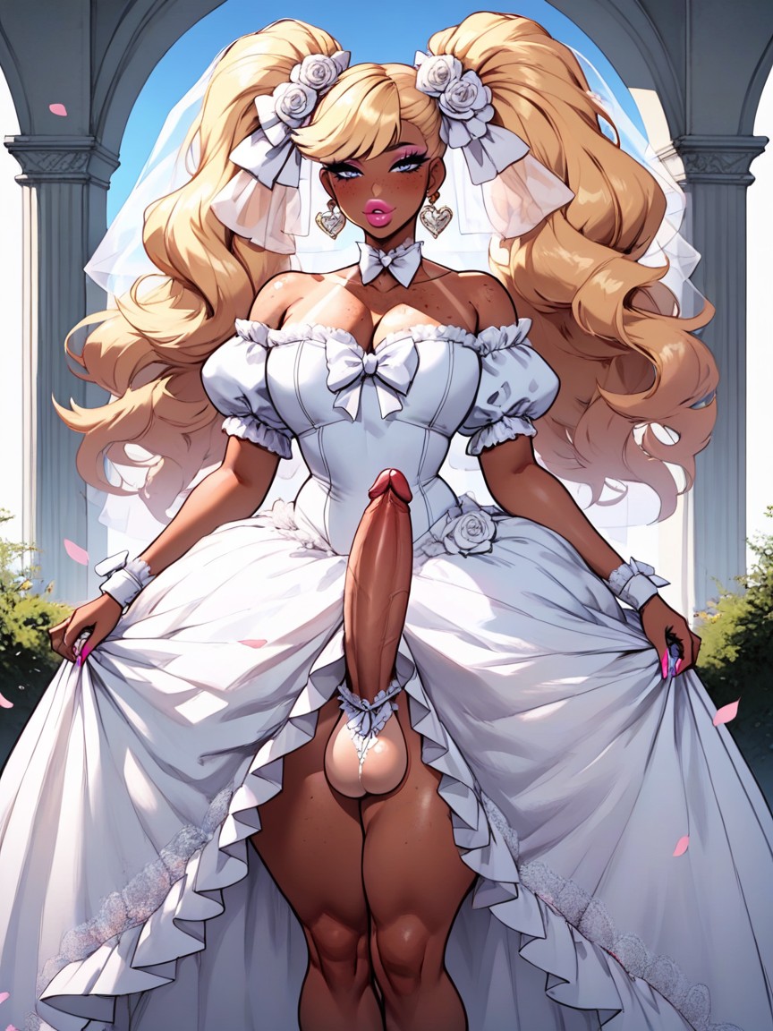 Petal Panties, Femboytwinksissy, Wedding Dress Shemale AI Porn