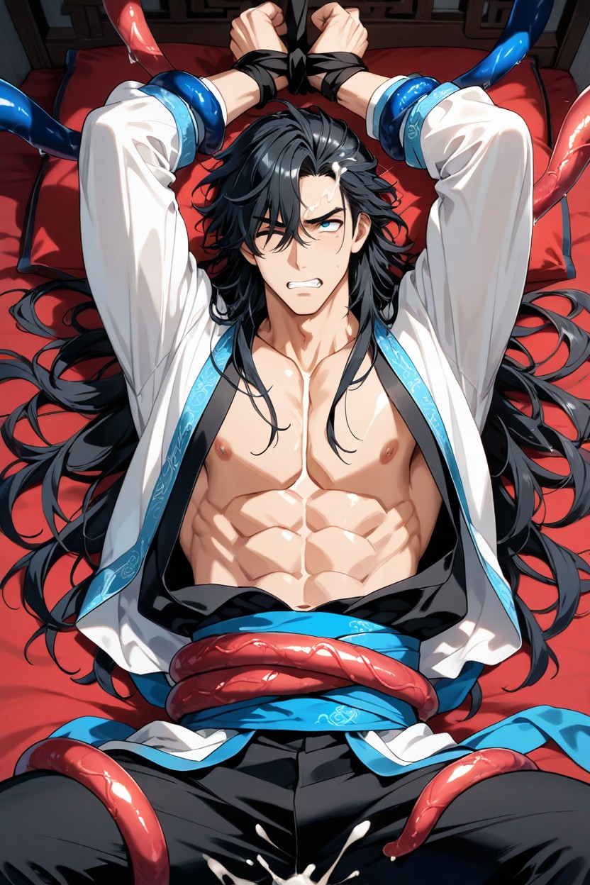 Swordplay Costume, Shocked, Rolling Eyes AI Gay Porn