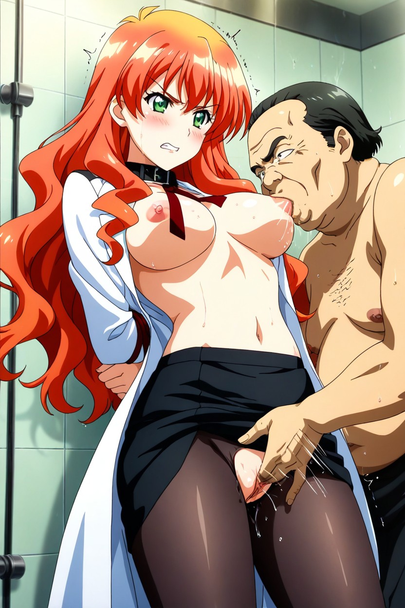 Nipple Sucking, Nipples Pinched, Detailed Clothing Folds Hentai AI Porn