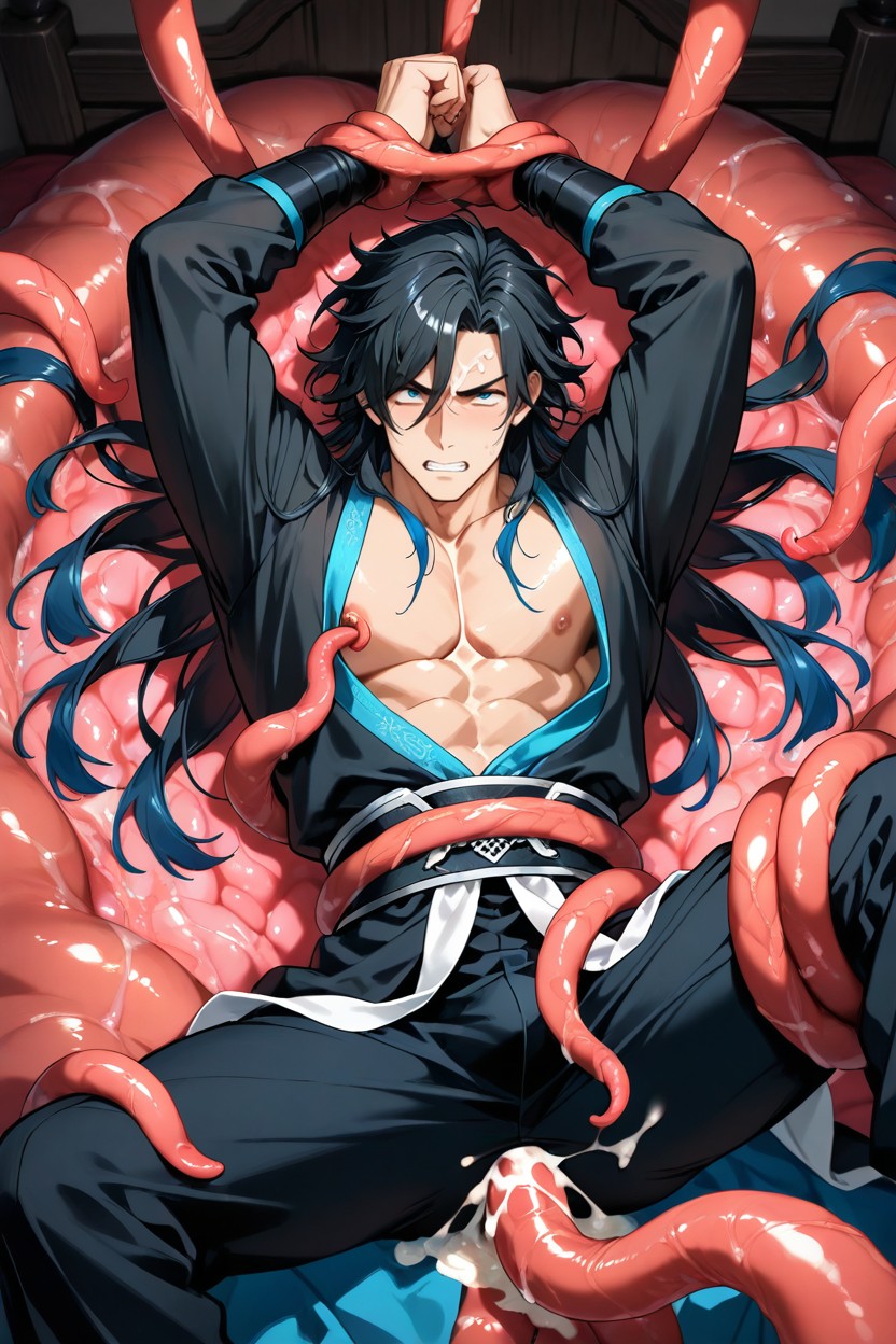 Tentacles Rubbing Against Nipples, Rosy Nipples, Tentacles AI Gay Porn