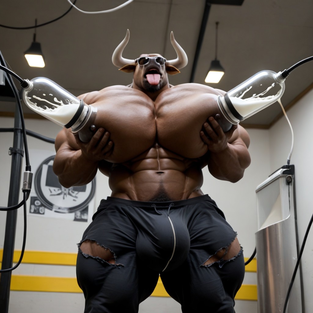 Arms Together, Extremely Large Ass, Cattle Furry AI Gay Porn