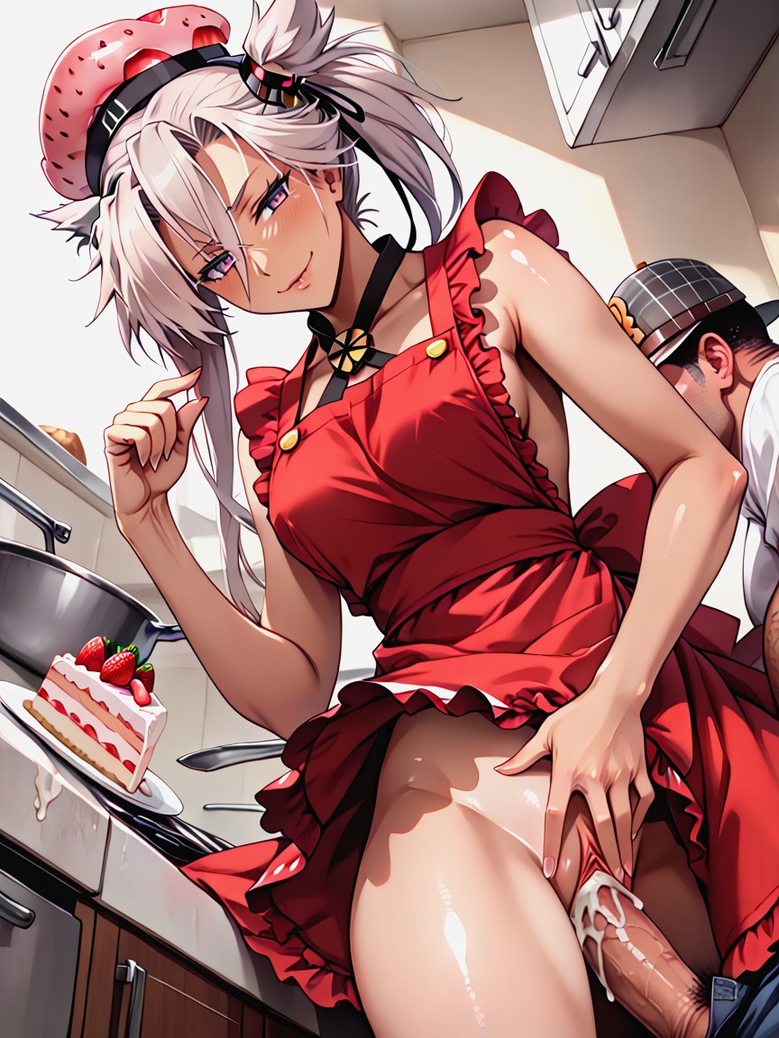 18+, Wearing Apron Costume, Grab Free Hentai AI Porn