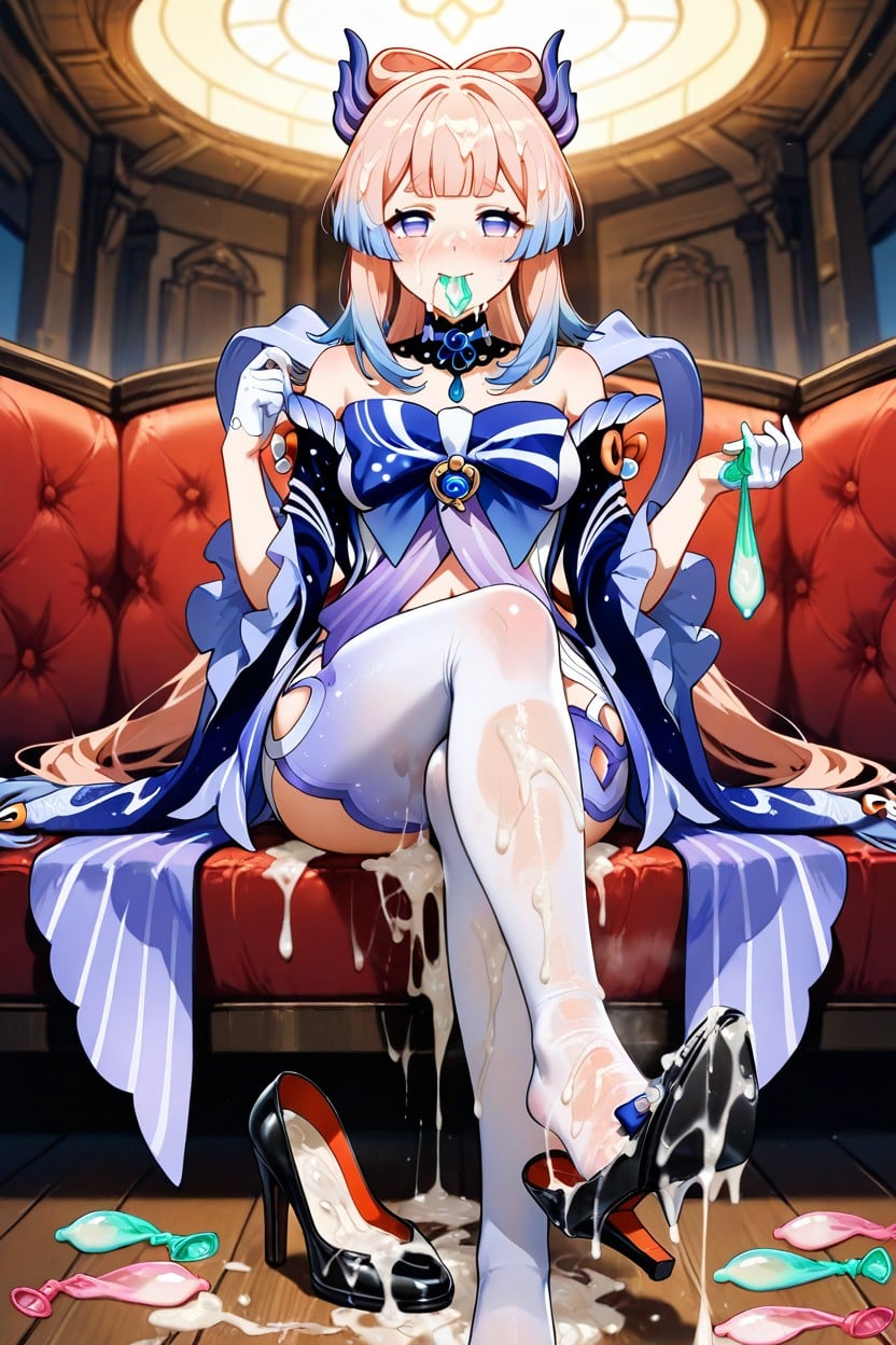 Cum On Legs, Cum On Feet, Oiled Body Hentai AI Porn