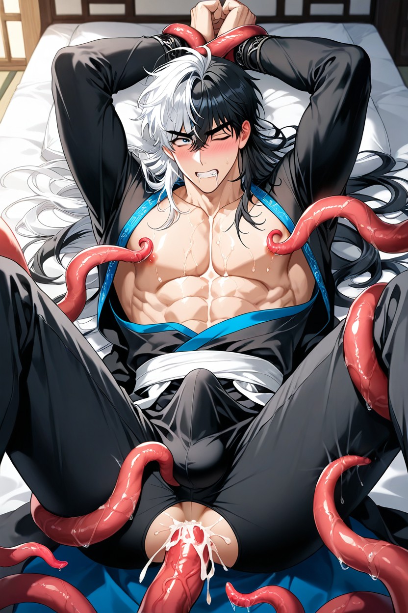 Luxurious Look, Tentacles, In Ancient Room AI Gay Porn