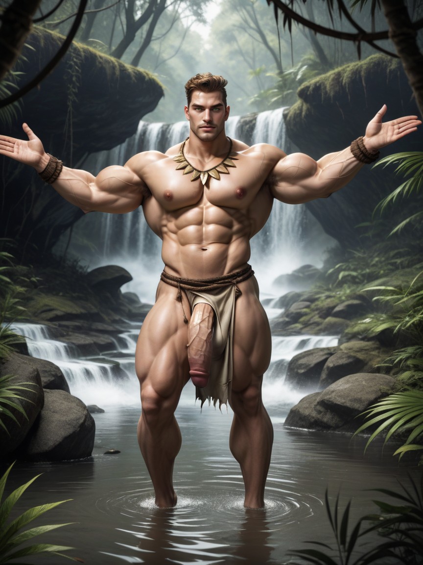 Realistic, Smooth Face, Golden Cock Ring With Dangling Clamps Porno gay IA