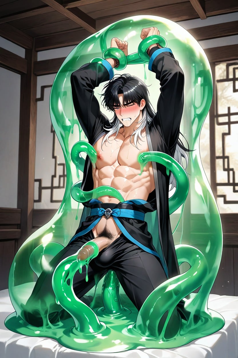 In Chinese Costume, In The Bed, Manhwa AI Gay Porn