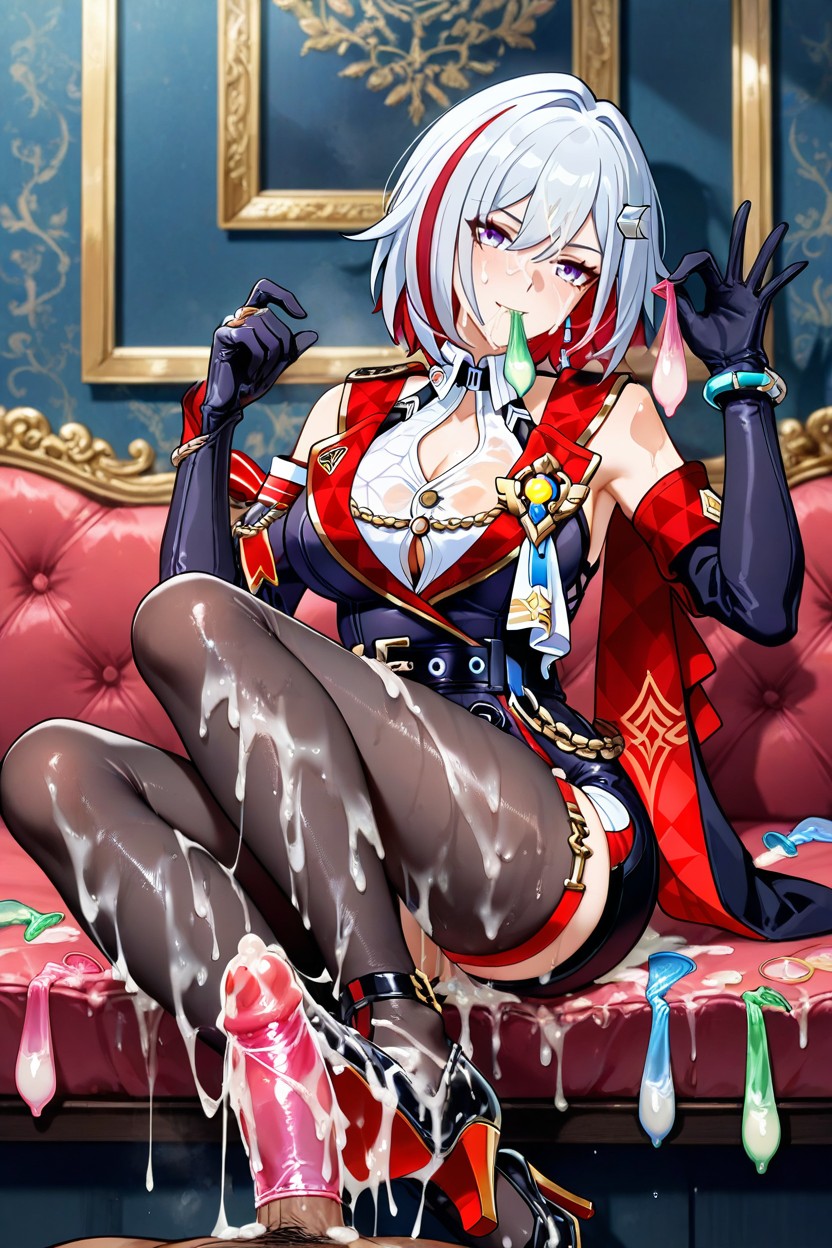 Cum On Shoes, A Lot Of Used Condom, Cum Dump Hentai AI Porn