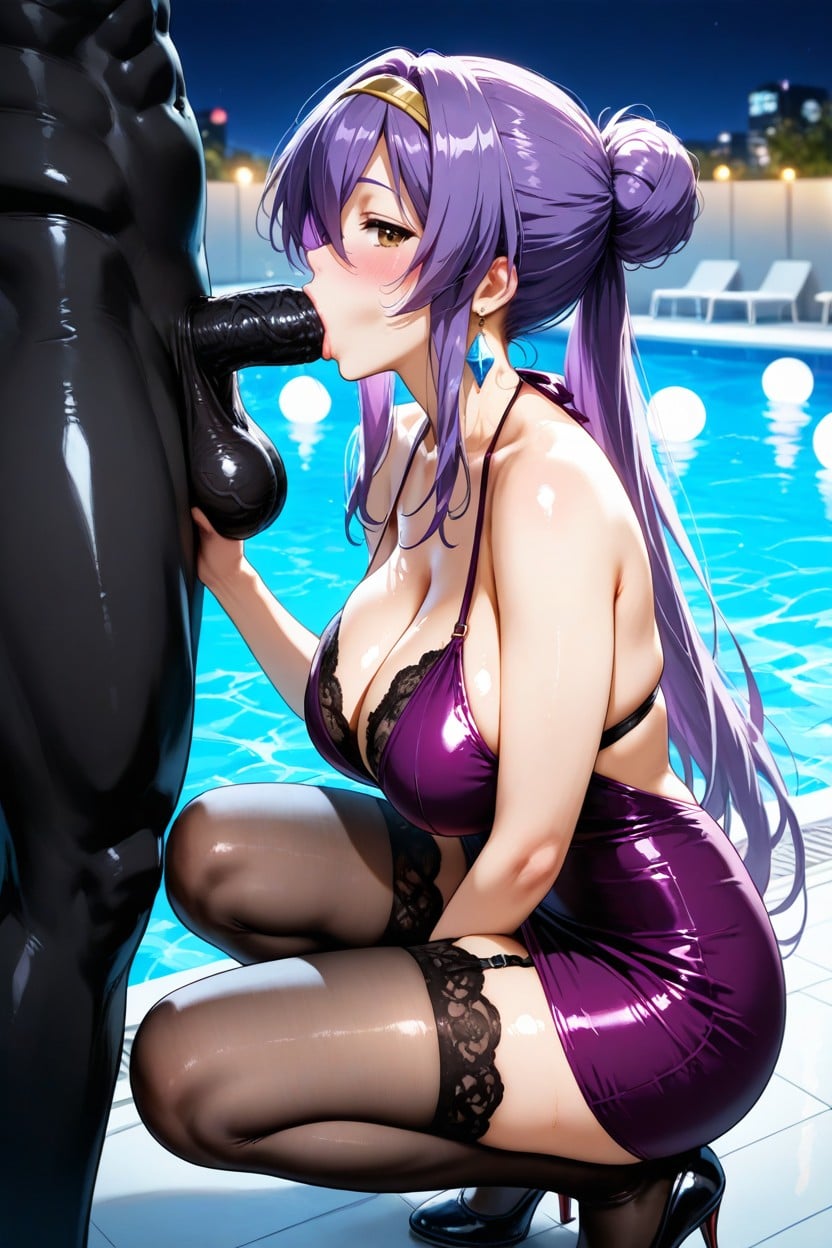 Garter Belt, Blacked Magazine Cover, Soft Delicate Features AI Porn