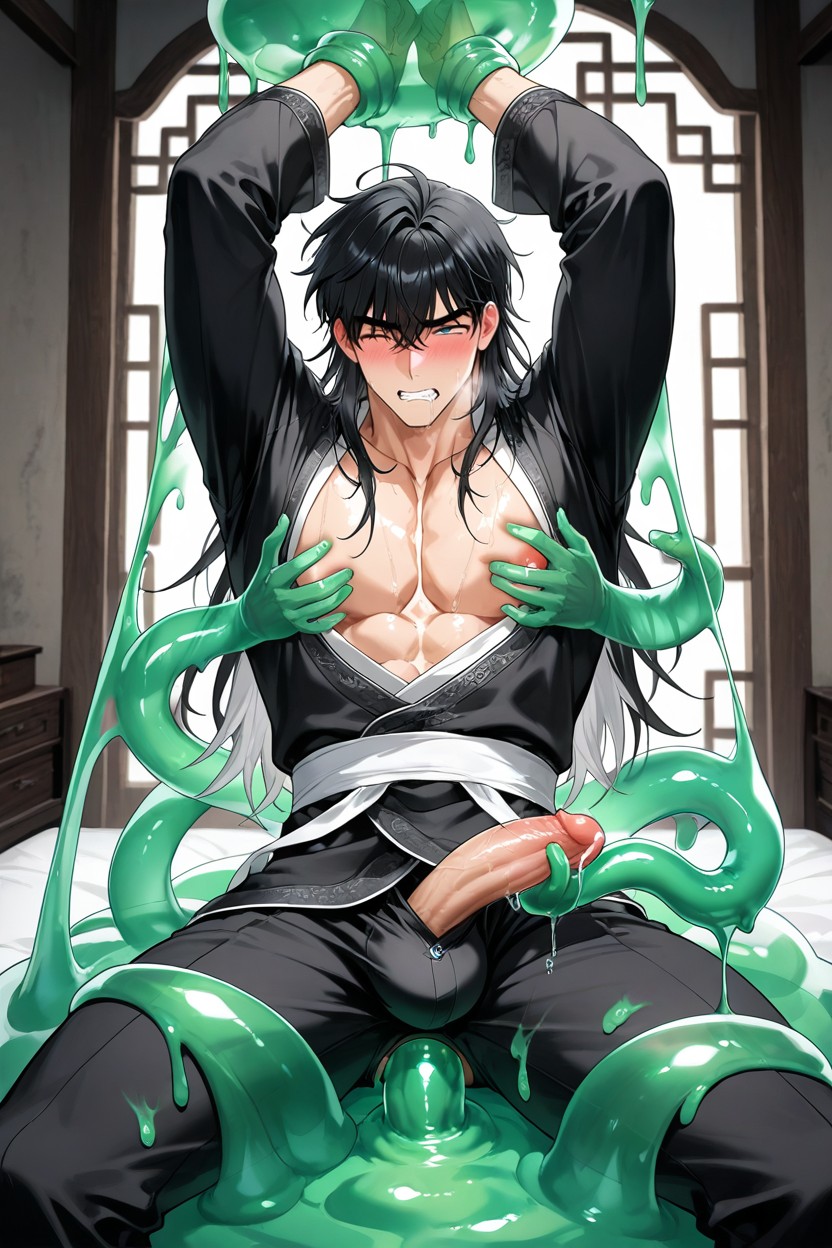 Bl, Yaoi, Hands Tied Above AI Gay Porn