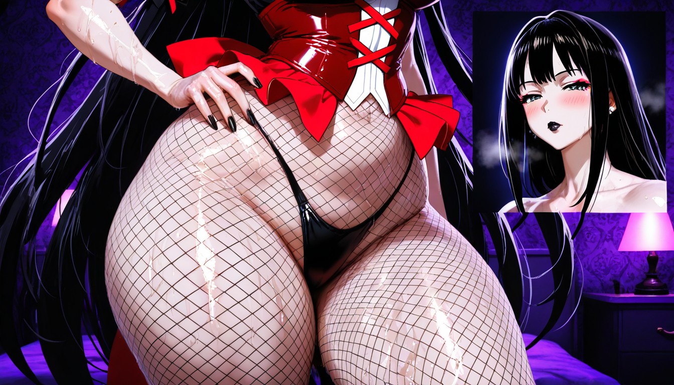 Shiny Skin, Hair Is Thick And Full To The Ends, Very Long Hair Hentai AI Porn