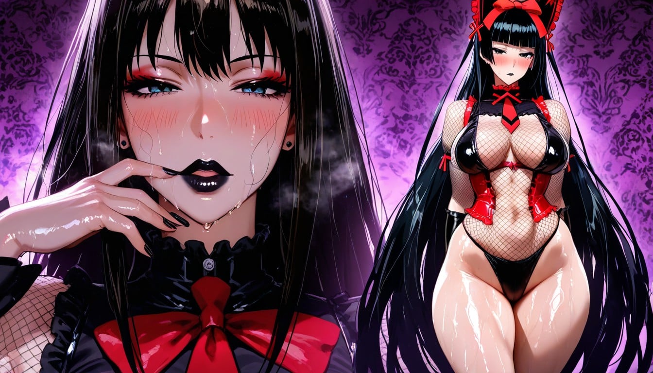 Very Long Hair, Unbelievably Long Hair, Dark Lighting Hentai AI Porn