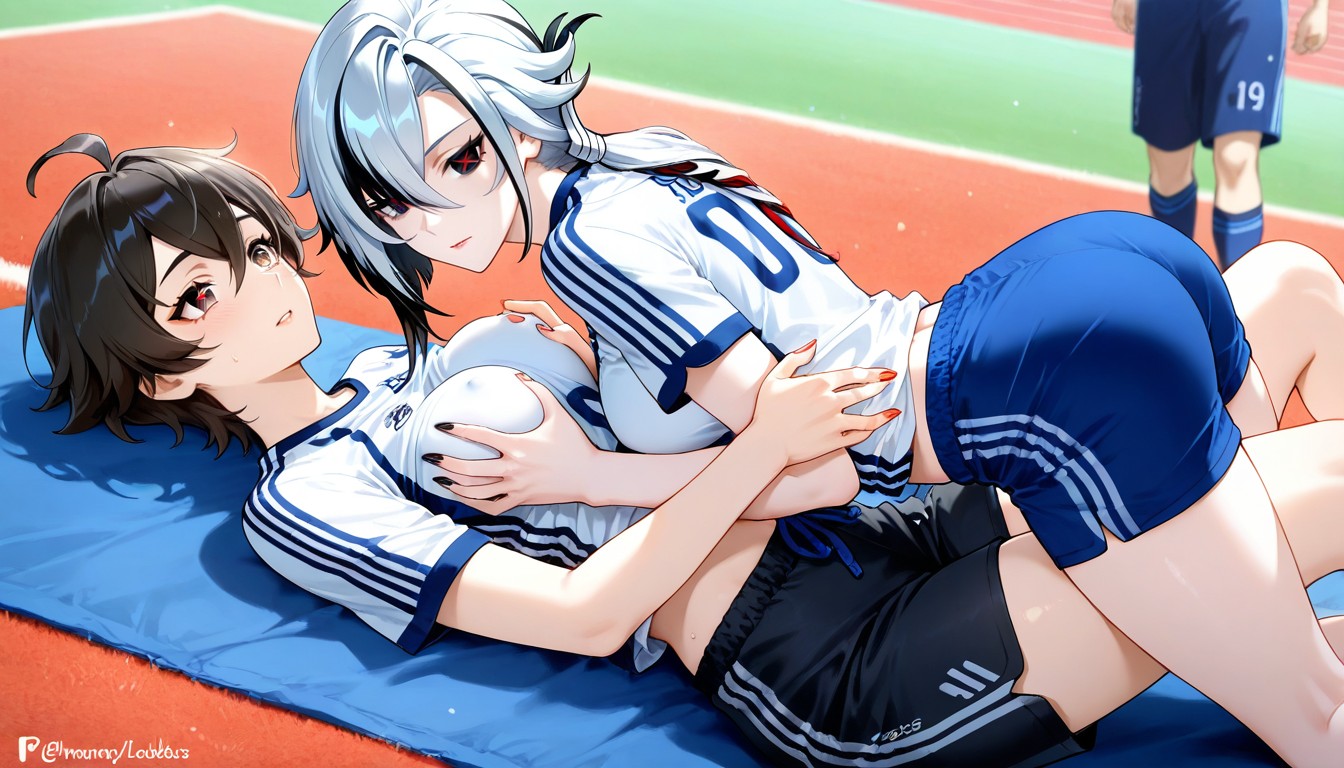 Brown Eyes, Laying, A Mole Below The Left Eye Hentai AI Porn