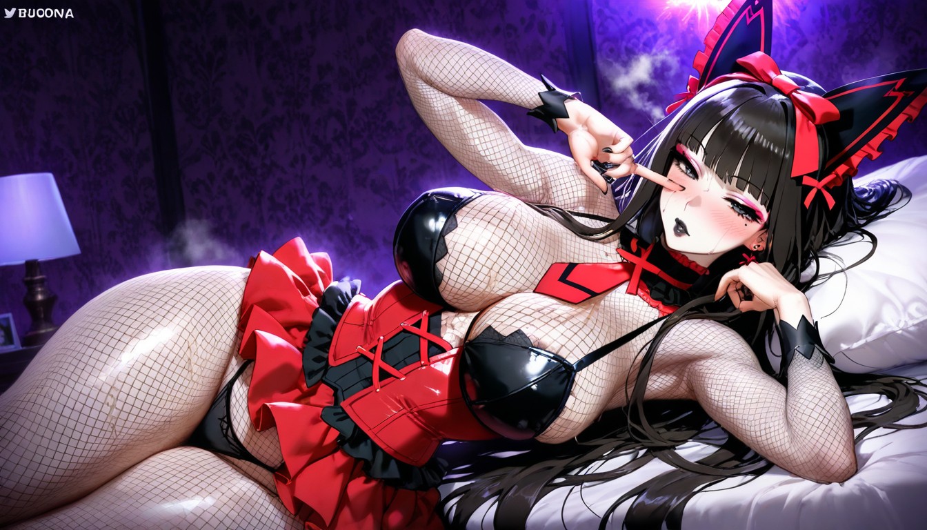 Fit, Black Thong, Hair Is Thick And Full To The Ends Hentai AI Porn