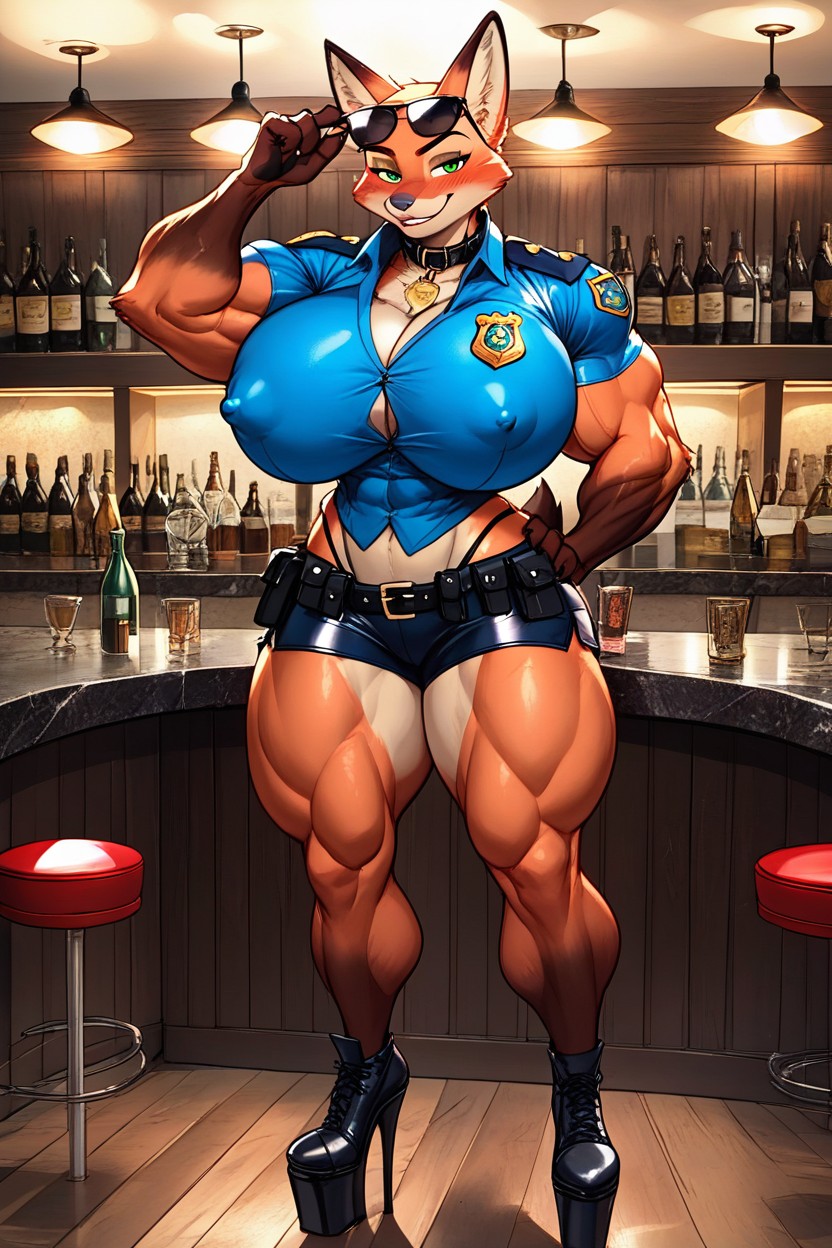 2 People, Fluffy Fur, Female Nick Wilde And Judy Hopps Furry AI Porn