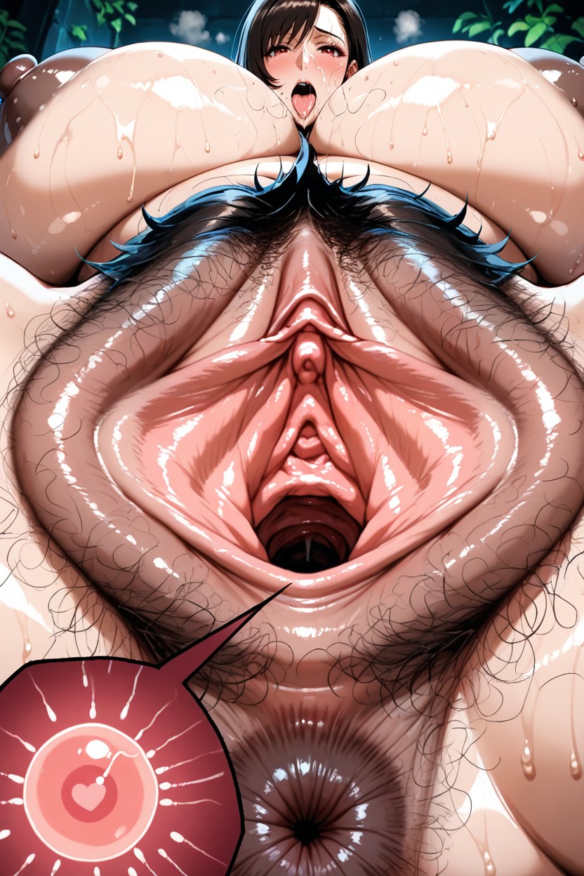 Dark Anus, Dark Nipples, Dense Pubic Hair Hentai AI Porn