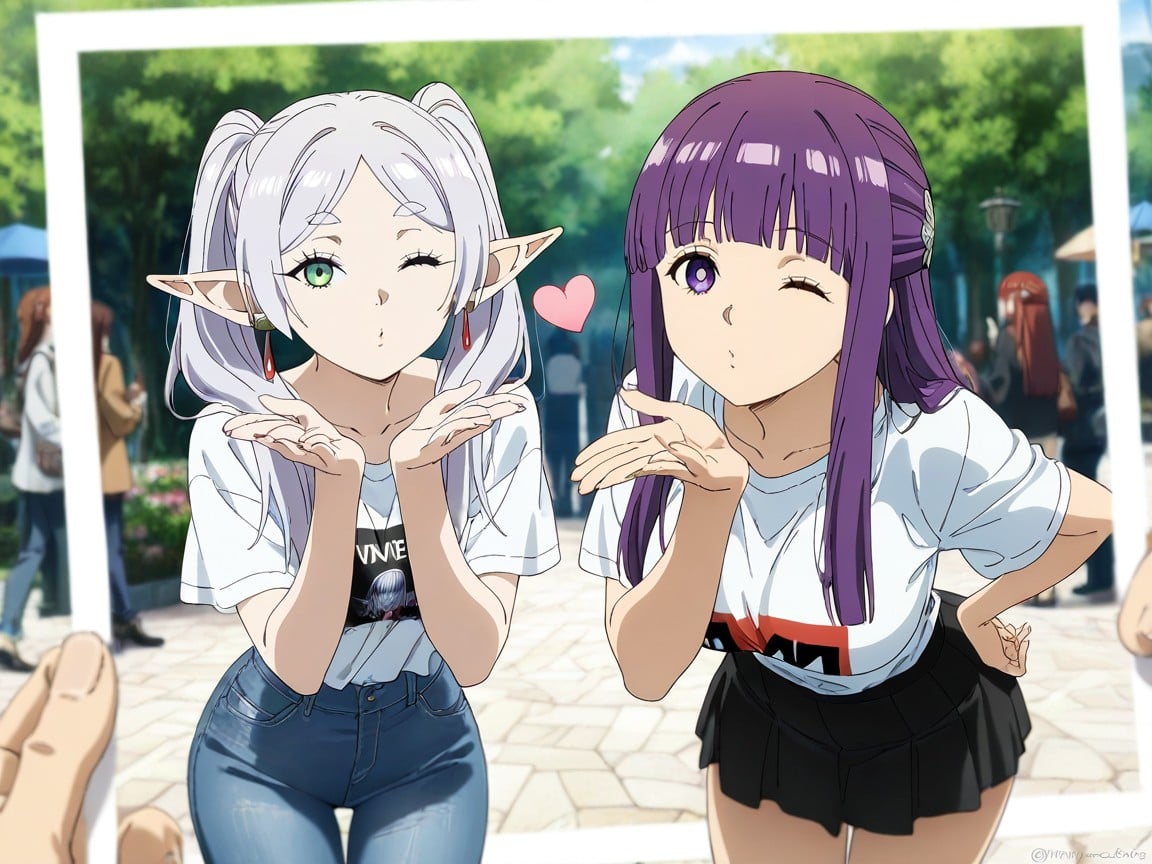 Women, Wink, Mini Skirt AI Porn