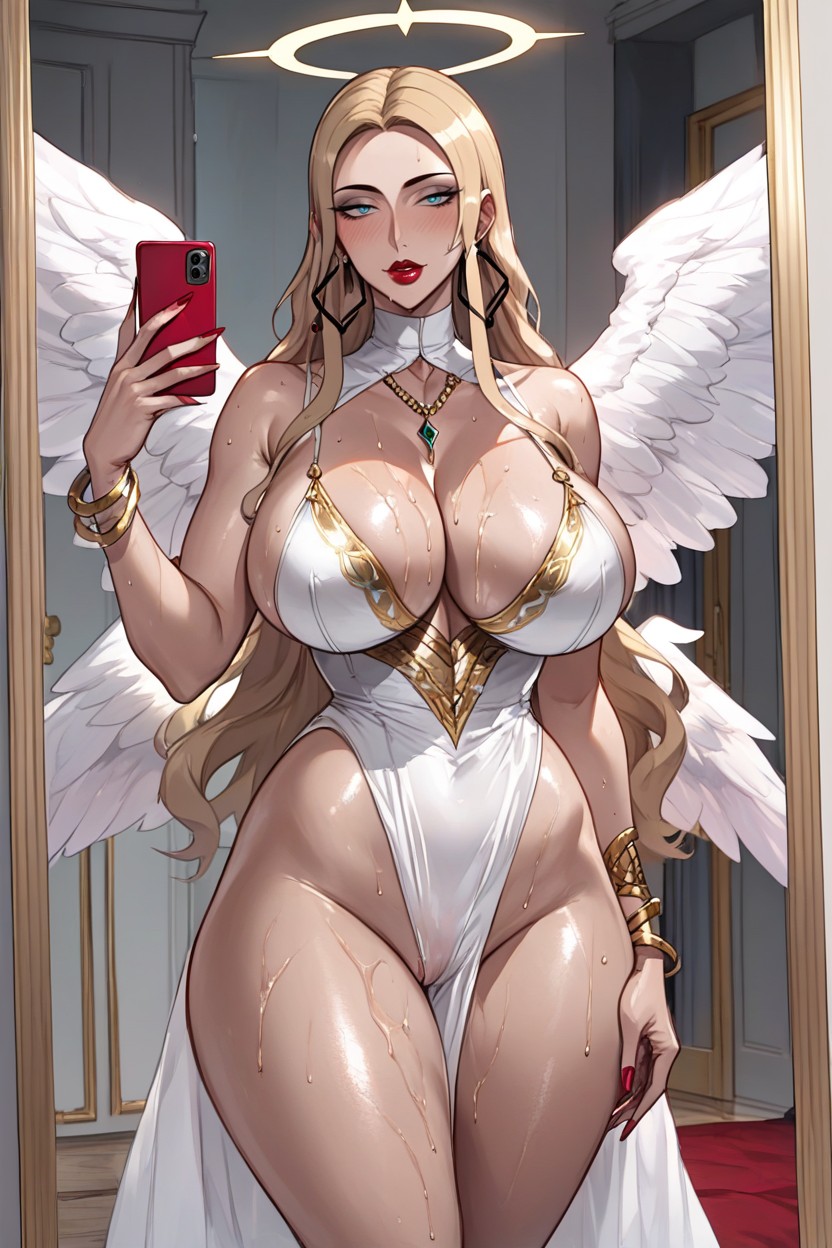 Cleavage, Whole Body, Gold Circlet Hentai AI Porn