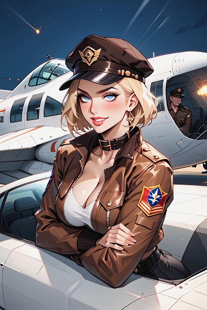Black Belt, Bimbo Pinup Style, Wasp Waist Hentai AI Porn