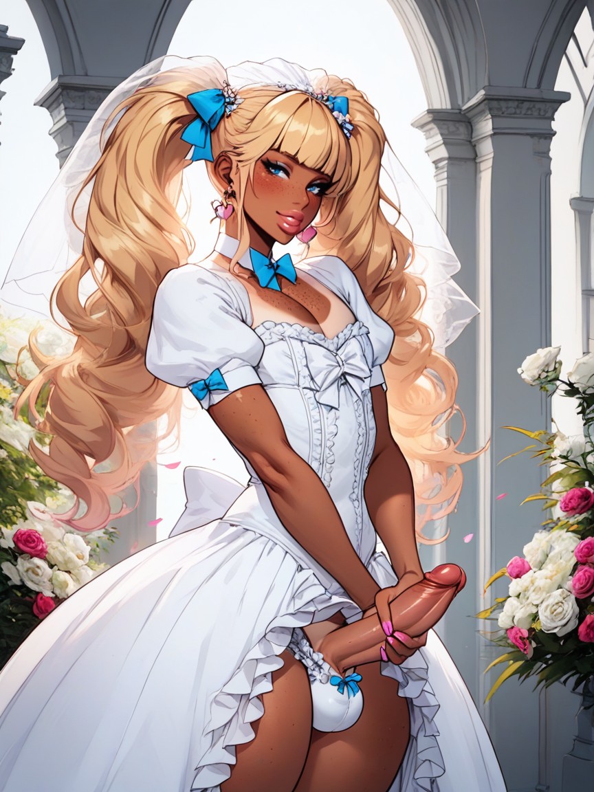 Thickthighs, Long Dress, Standing Shemale AI Porn