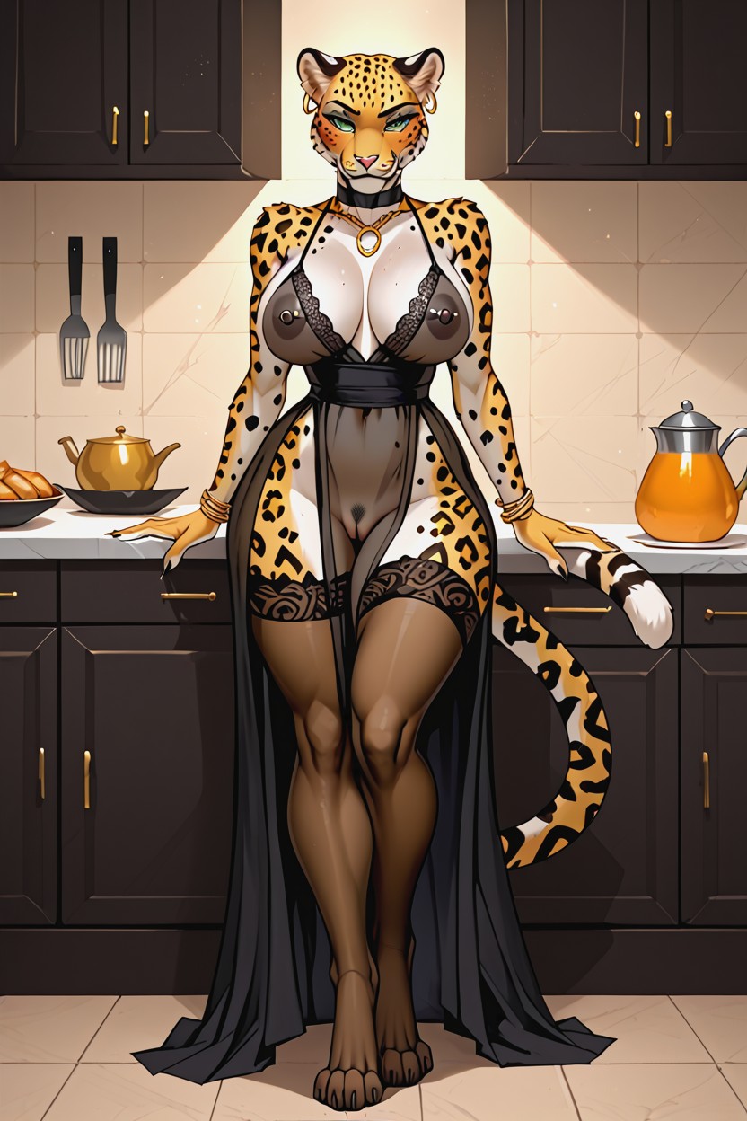 Furry, Large Breast, Black Pussy Furry AI Porn