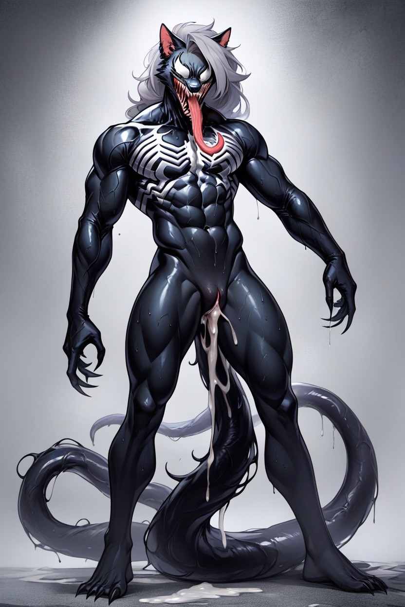Symbiote, Fit, Eyesless Face Furry AI Porn