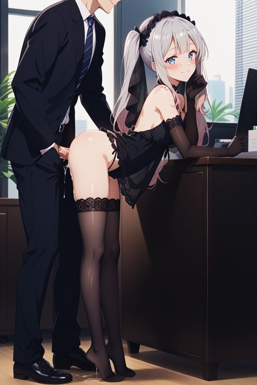 In Office, Ass Closeup View, Blowjob Hentai AI Porn