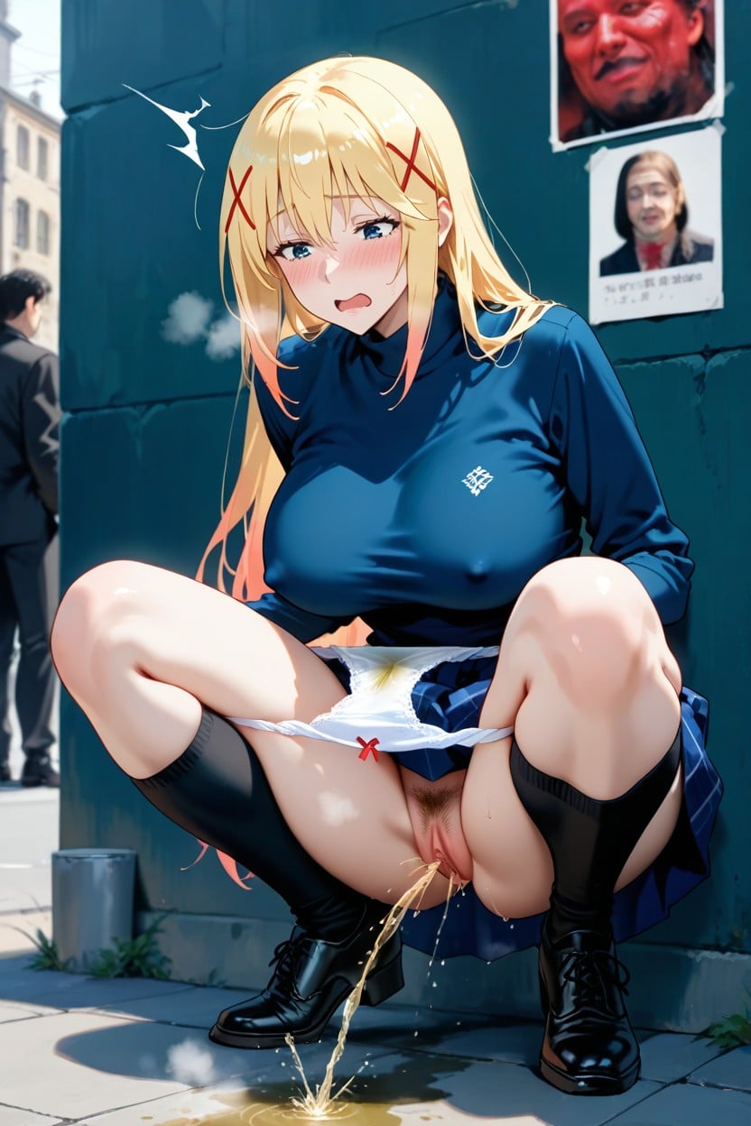 2 People, Surprised, Large Breasts Hentai AI Porn
