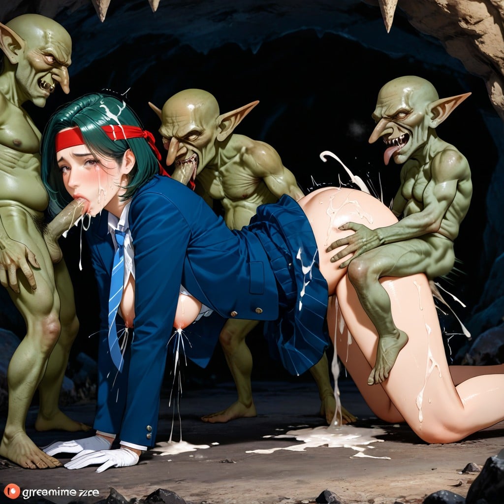 Goblin Monster Sex, Hyper Detailed, Side View AI Porn