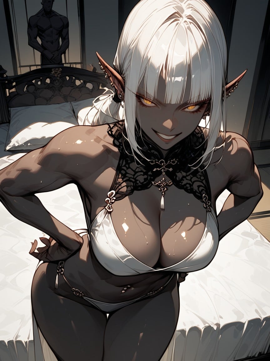 Detailed Face, Curvy, Black Skin Hentai AI Porn