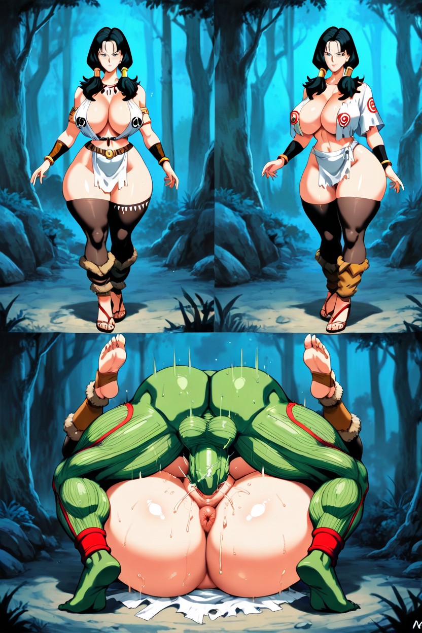 Mating Press, Videl With Naked Breasts, Multiple Views AI Porn