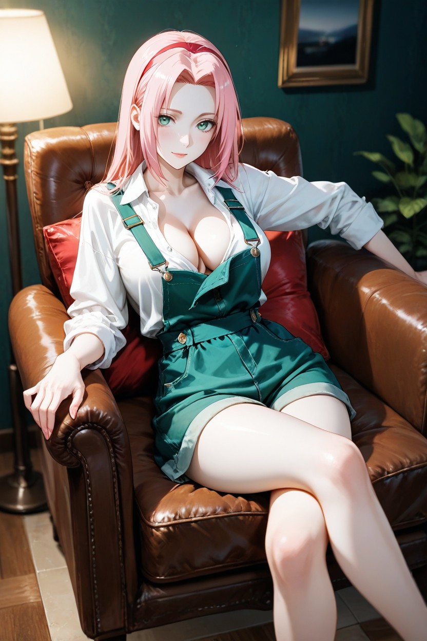 Partially Unbuttoned, And Slightly Voyeuristic, And A Vintage-style Floor Lamp With A Bright Hentai AI Porn