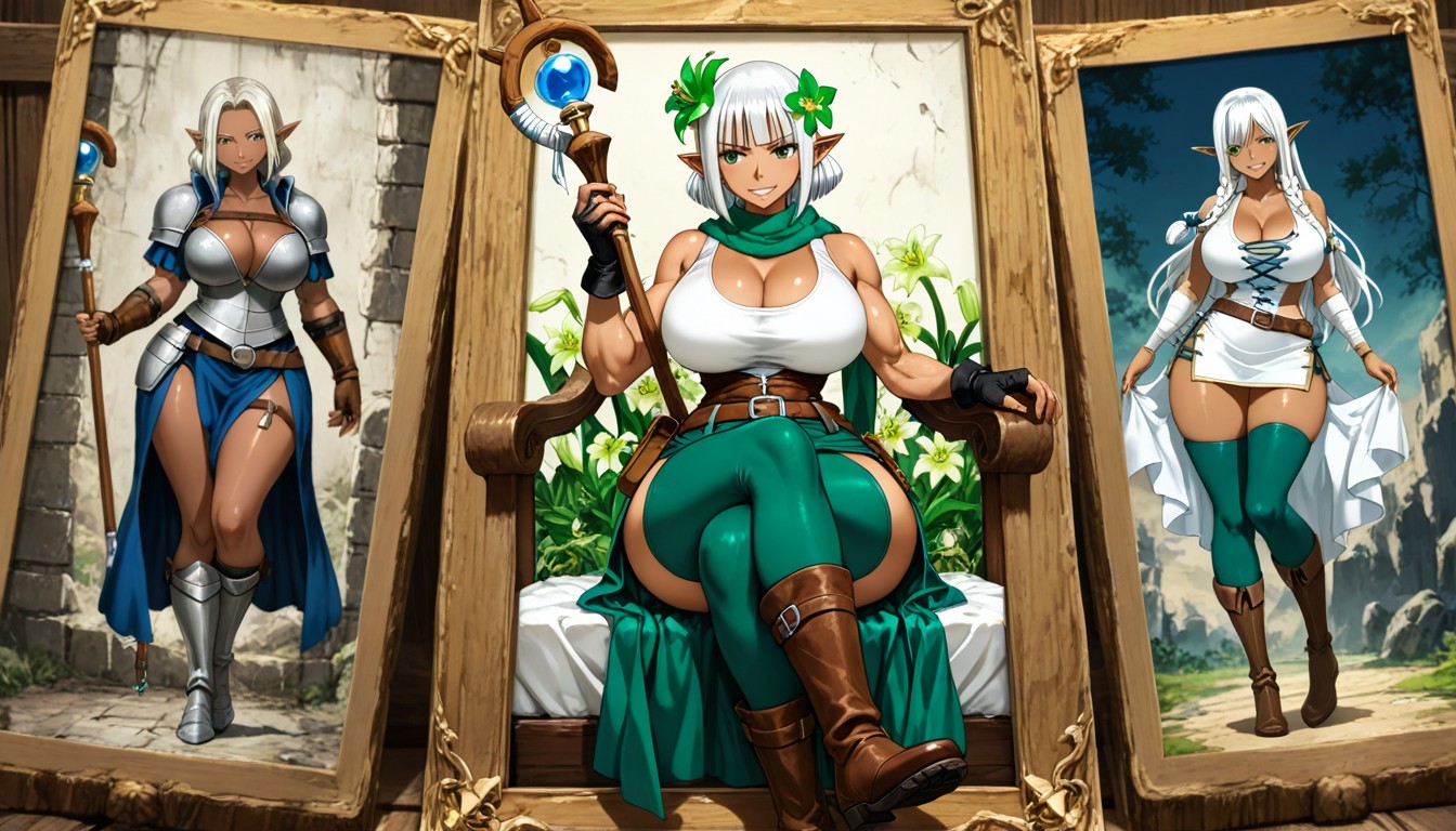 Staff Aim, Hair With Four Colors, Large Ass Hentai AI Porn
