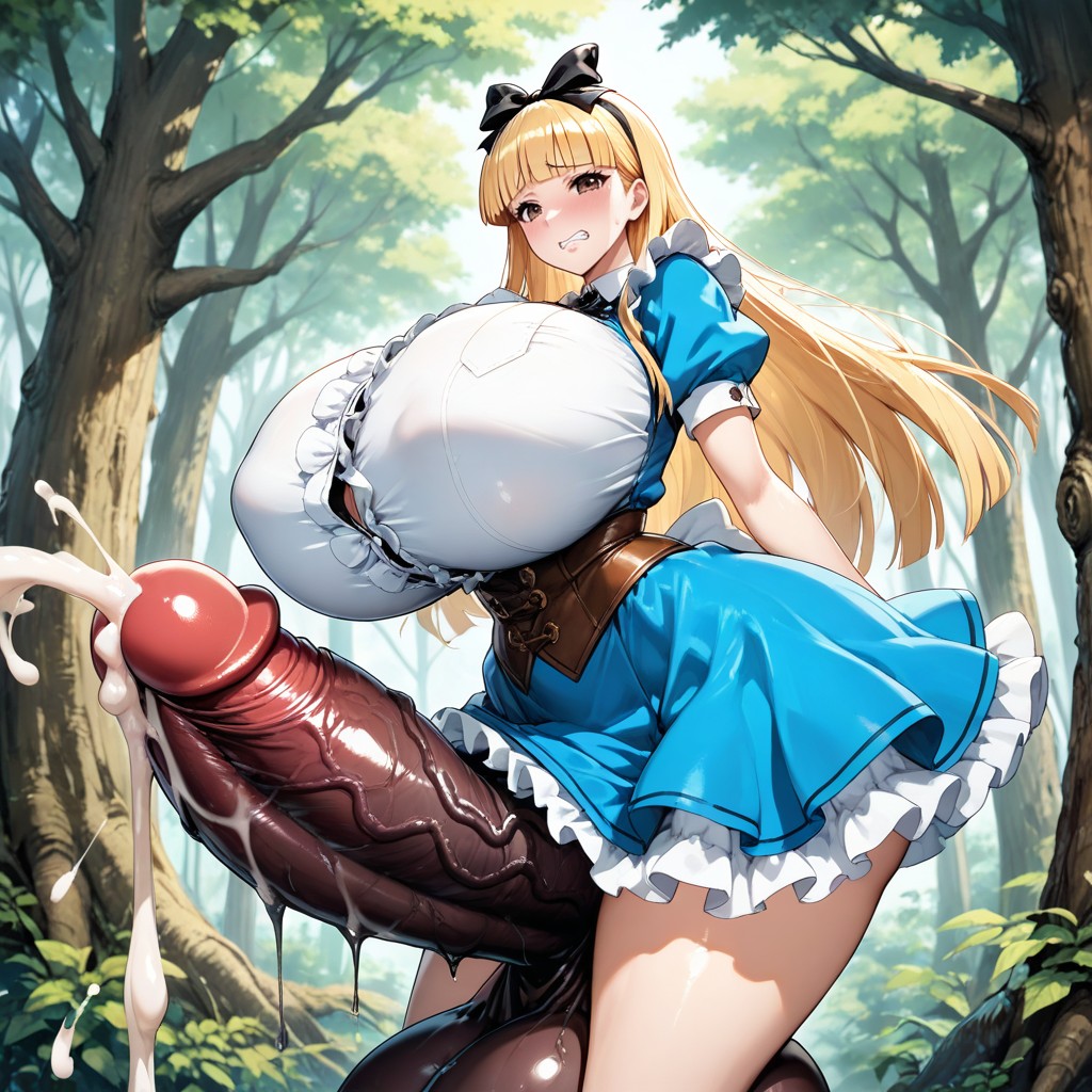 Cumshot, Alice In Wonderland, Detailed Face AI Porn
