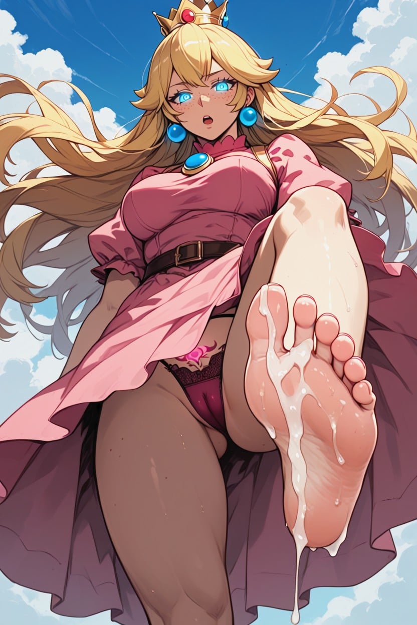 Flying, One Foot, Mouth Agape Hentai AI Porn
