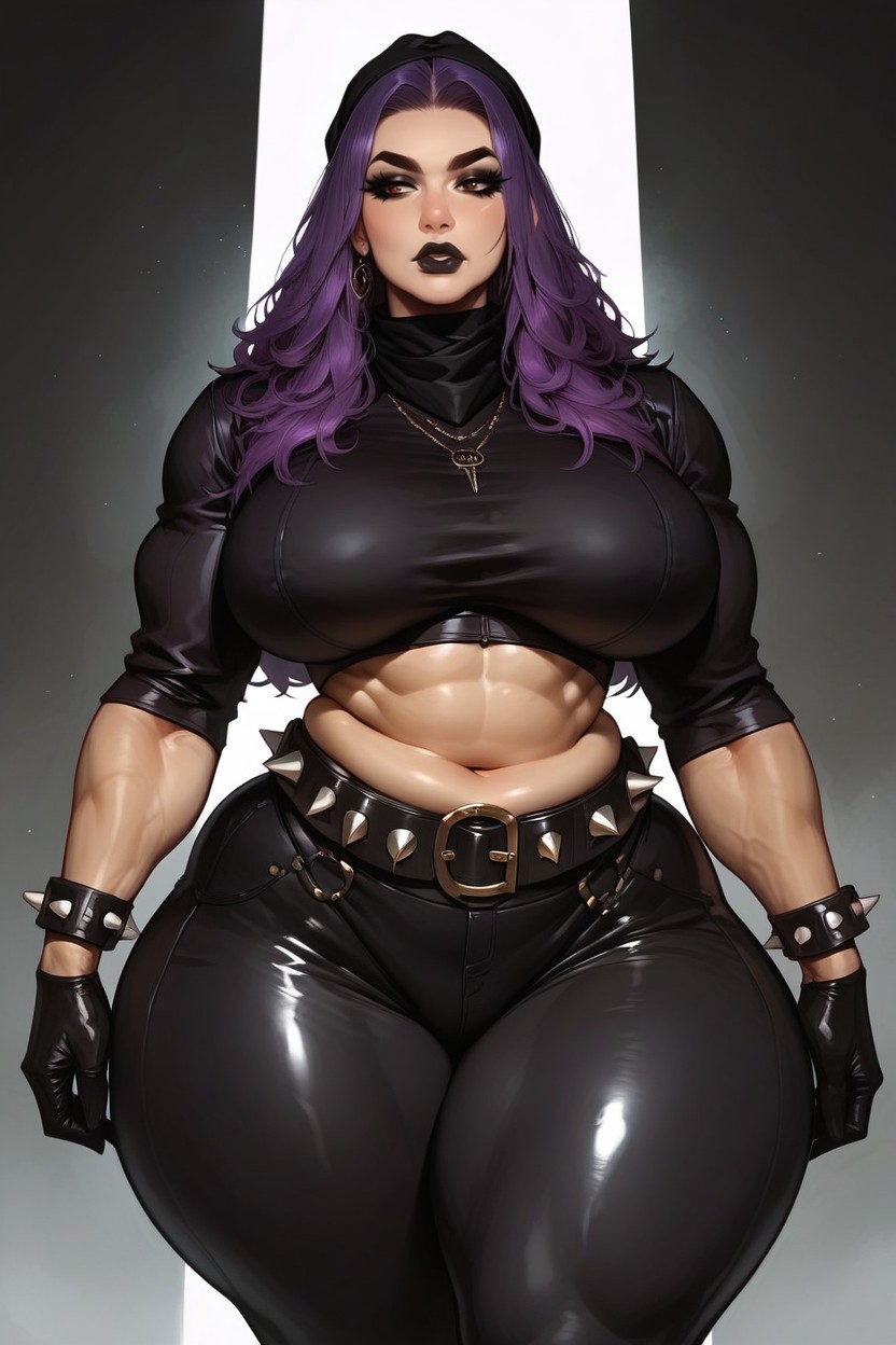 Strong Arms, Black Leather Pants, Black Bandana On Head AI Porn