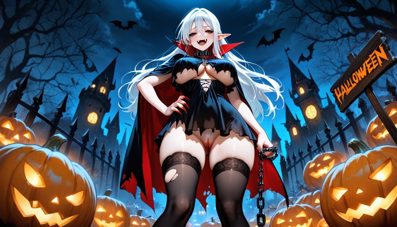 Ivory Pubic Hair, Halloween, Eerie Hentai AI Porn