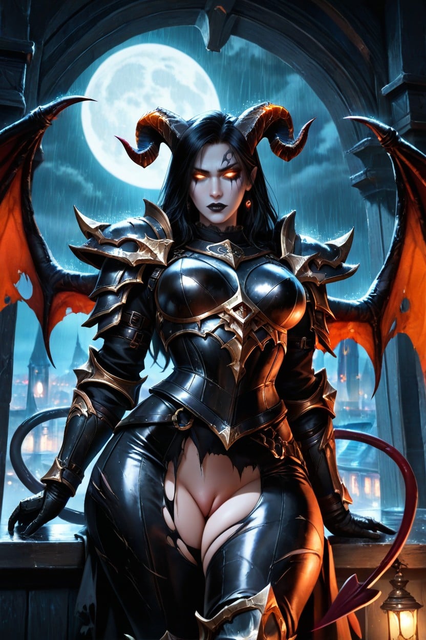 Gothic, Black Plain Background, Lean Body AI Porn