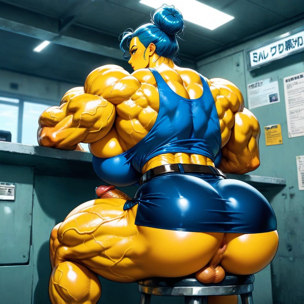 G-string, Muscular Veins, Huge Muscular Arms Hentai AI Porn