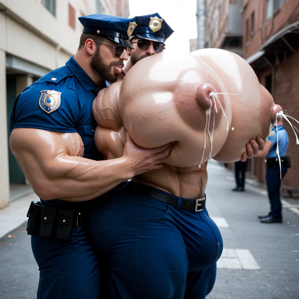 Huge Arms, Erect Gigantic Penis, Rough Grope AI Gay Porn