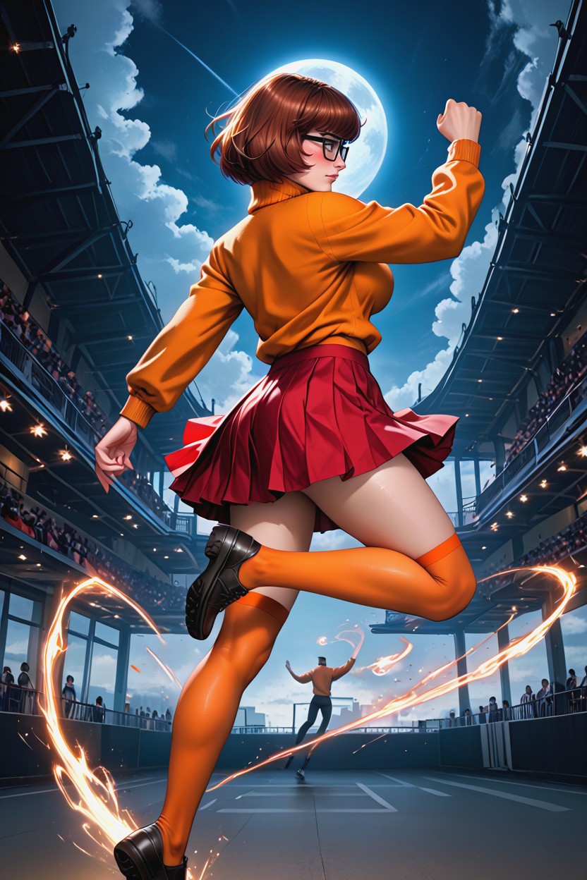 Velma Dinkley, Arched Back, Running Hentai AI Porn